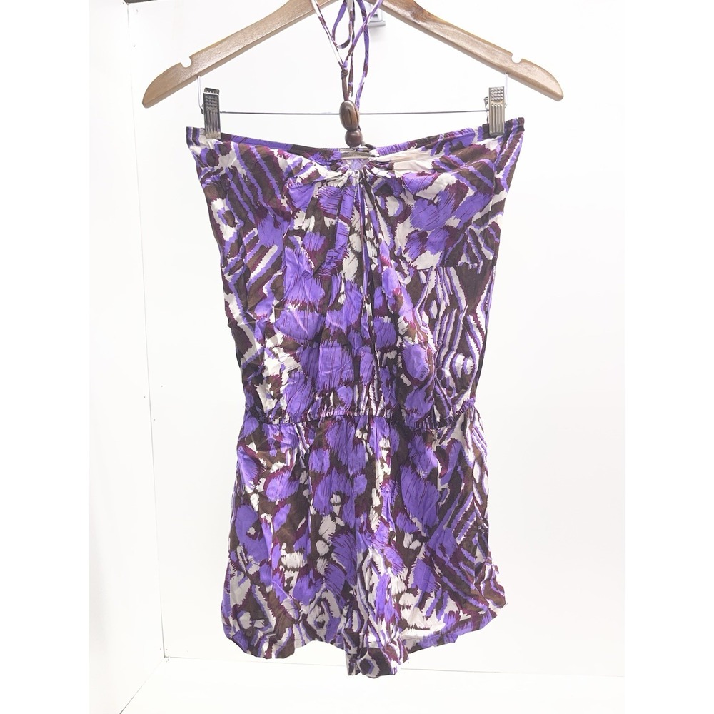 Pop Women's Purple Romper With Halter‎ Neck Sz Xs